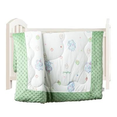 Cuite Pumpkin Infant Baby Crib Comforter for Boys and Girls,Warm Down Alternative Toddler Comforter for Bed,Pack n Play,40x 40 Small Crib Quilt,Thick Baby Quilted Blanket for Daycare with Minky Dots
