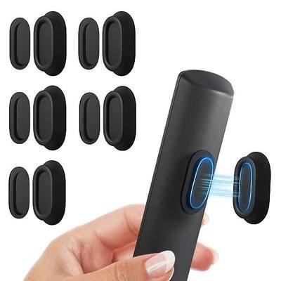 5 Pack Magnetic Remote Control Holder Wall Mount, Upgraded No Drill Self-Adhesive Organizer TV Remote Holder for Bed, Fan, RV Accessories (Black)