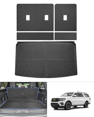Cartist Trunk Mat & Backrest Mat for Ford Expedition Max/Lincoln Navigator L 2018-2024, All Weather Rear Seat Back Cover Cargo Mat for 18-24 Expedition Max/Navigator L Accessories (Only for Max & L)