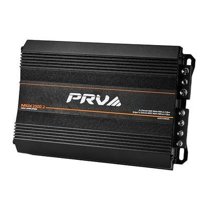 PRV Audio MDX2000.2 2 Ohm Mini 2 Channel Car Audio Amplifier 2X 1000 Watts RMS at 2 Ohm - Bridged 1CH 2000 Watt at 4 Ohm for Powersports, Motorcycles, ATV, for High Power Stereo Speaker Systems