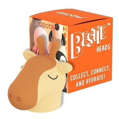 asobu Bestie Replacement Head for Insulated Water Bottle, Detachable Soft | Food-grade soft silicone, snap-on fit, collectible kids animal series, fits asobu Bestie 420ml bottle, BPA free