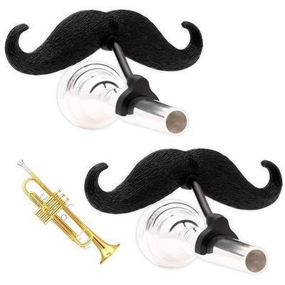 Brasstache Trumpet-stache XL - Clip-on Mustache for Trumpet or Mellophone Players (2-Pack, XL)