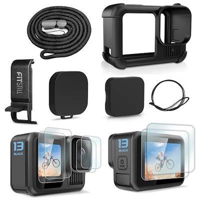 FiTSTILL Silicone Sleeve Protective Case Only for Go Pro Hero 13 Black Standard Lens,Battery Side Cover&Screen Protectors& Lens Caps&Lanyard for Hero13 Accessories Kit