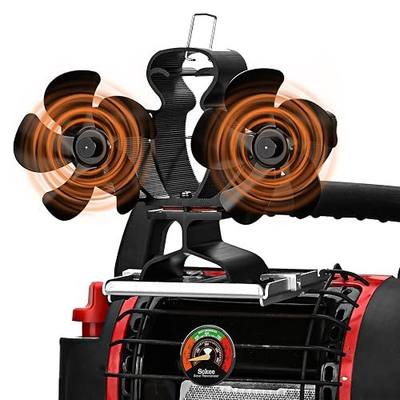 Sckee 10 Blade Wood Stove Fan,Dual Motor Fireplace Fan,Wood Stove Fan Compatible with Heater, Heat Powered Fireplace Fan Log Burner Burning Stove Accessory Non Electric for Camping Outdoor Indoor Use