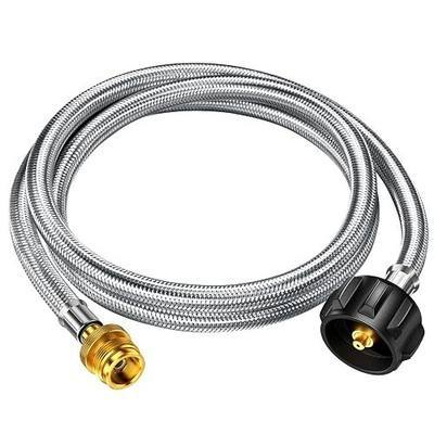 5ft Propane Hose Adapter 1lb to 20lb Converter for 5 lb to 40 lb Tanks, Anti-bite LP Tank Gas Hose for Weber Q Travel Grill/17”&22”Blackstone Griddle/Coleman Camping Stove/Buddy Heater