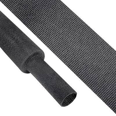 Heat Shrink Braided Sleeving, 2:1 Ratio Shrinkable Fabric Tubing Sleeve Abrasion Protection Cable Wire Sheath (1-1/8"-15ft)