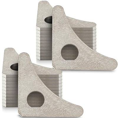 Yaocom 20 Pcs Weld on Tabs 1 Hole Steel Gusset 1 7/8" x 1 7/8" Tall - 1/8" Thick Weld on Shock Mounts Triangle Gusset Base Plate for Structural Support