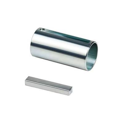 New 1" to 1-1/8" (9/8") Inch 2.3" Long Crankshaft Sleeve Adapter 1/4" Keyway Slot w/Keystock, Stainless Steel Gas Engine Crank Shaft Sleeve Adaptor Pulley Wheel Bore Reducer Predator Step Key