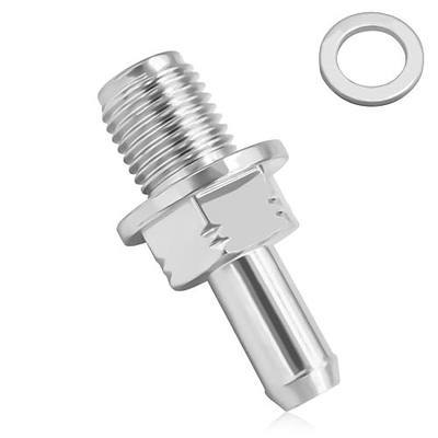 PCV Valve with Gasket, PCV Valve Kit Replacement OEM#17130-PND-A01 17130-RBB-A01, Crankcase Ventilation Valve Compatible with Honda CRV Accord Element Civic Acura ILX RSX NSX(Silver)