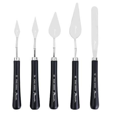 PHOENIX Flexible Palette Knife Set - 5 Pieces Stainless Steel Painting Knives, Art Knife with Wood Handle, Paint Spatula for Oil Acrylic Paint