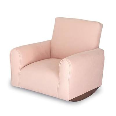 Kid Rocking Chair for Toddlers, Child Chair for Little Kids, Upholstered Toddler Armchair for Children, Comfy and Cute Little Kid Chairs (Rockers, Blush)