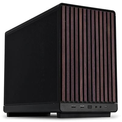 Lian Li A3-mATX-WD-26.3L Micro Form Factor Chassis-No Fans Included-Supports 360mm AIO-Modularity Design-for M-ATX, ITX Motherboard-DAN Cases Collaboration-Wood Front Panel-Black (A3X-WD)