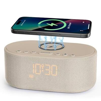 Odokee Sound Machine Alarm Clock for Bedrooms with Wireless Charging - Putty