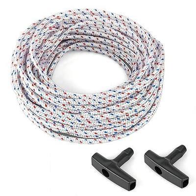 4.0mm 50 ft Pull Cord Rope Recoil Start Rope with 2 Handles | high-strength Replacement for Chainsaw, Lawn Mower, Gas or Diesel Engines,Compatible with Briggs & Stratton,Husqvarna, STIHL