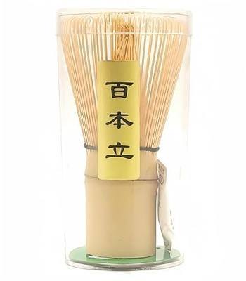 Matcha Whisk - Bamboo Whisk for Matcha Powder, Handcrafted Organic Traditional Japanese Chasen, 100-Prong Matcha Stirrer Wisk Mixer Brush for Authentic Tea Preparation
