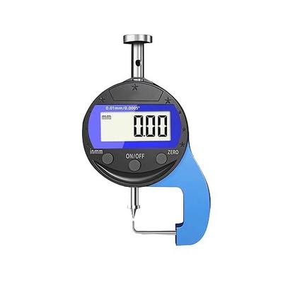 Digital Thickness Gauge Thickness Measuring Indicator | Measuring Range 0-10mm0.0005''/0.01 mm with LCD Display Thickness Gauge , for Hollow Tubes, Round Tubes(JT)