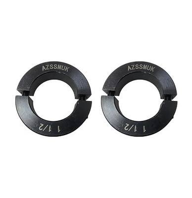 Shaft Collar Bore 1-1/2'' Double Split Black Oxide Set Screw Durable Shaft Collars Suitable for Machinery and Industrial Use 2 Pieces
