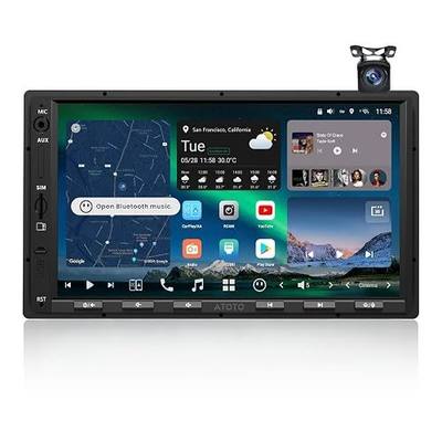 X10 7" Double-DIN Android Car Stereo, 8G+128G in-Dash Nav, Backup Cam w Recording, AI Agent & AI Vision, Re-Mote LiveView, 4G LTE, 7.1.2-Ch Audio, HDMI in, Wireless CarPlay/Android Auto