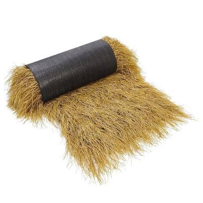 Tiki Thatch Grass Roof, Mexican Artificial Straw Roll for Tiki Bar Hut Party Garden Fence Patio DIY Crafts,Palapa Thatch Roofing Duck Blind Grass Hay Bales for Decoration (Yellow, 48" x 16")