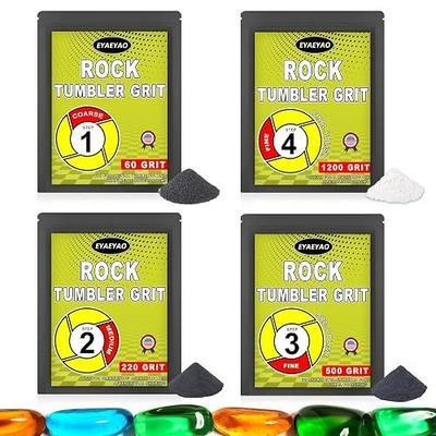 Rock Tumbler Grit & Polish Kit, 4-Step Refill for Stone Polishing | Includes Coarse, Medium, Pre-Polish, and Final Polish grits to take raw stones from rough to a brilliant, glassy finish.