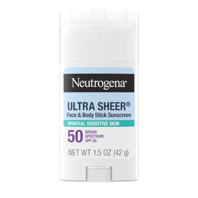 Neutrogena Ultra Sheer Liquid Mineral Sunscreen For Face, Lightweight, Broad Spectrum SPF 70 Facial Sunscreen for Sensitive Skin Leaves a Silky, Non-Greasy Finish, Oxybenzone-Free Sun Care, 1.4 fl. oz