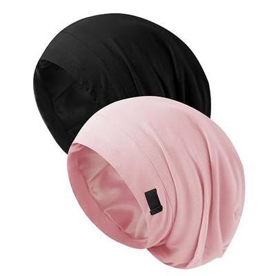 ZHENSILK Silk Bonnet for Sleeping Women, Adjustable Silky Satin Lined Sleep Cap, Silk Hair Wrap Slouch Beanie Hat