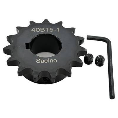 #40 Roller Chain Sprocket Type B 1 inch Bore 15 Tooth, Hardened Antirust 1045 Steel Drive Sprockets 40B15-1