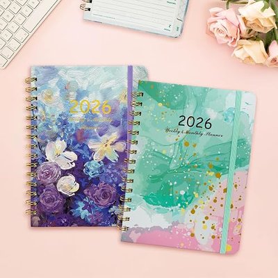 2026 Planner, Academic Monthly And Weekly Calender Planner, Jan. 2026 – Dec. 2026, A5 (6.3" X 8.5") Planner With Sturdy Cover, Twin-Wire Binding, Planners With Monthly Tabs For Teacher & Student (A)