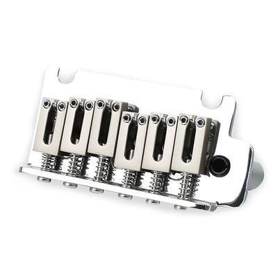 52.5mm Electric Guitar Bridge Chrome 2-Point Tremolo Bridge with Stainless Steel Plate and Zinc Alloy Saddles Electric Guitar Parts for 6 String Strat Stratocaster