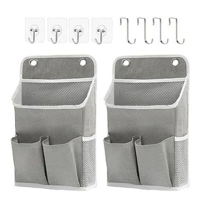 Hanging Basket for Organizing, Wall Organizer with Pockets and Over The Door Organizer,Can for Home, Closet, Office and Camper (2 Grey)