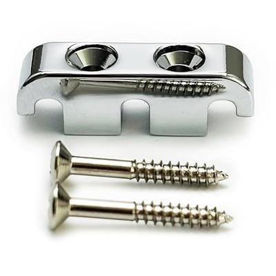 Chrome Bass Head Retainer Electric Bass 3-String Retainer Bass Retainer with Mounting Screws String Tree Bass String Parts
