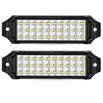 Flush Mount LED Pod Lights, 2PCS 40W Bumper Backup Reverse Spot Off-Road Driving Fog Work 6 Inch LED Light Bar for Truck ATV UTV Boat (White)