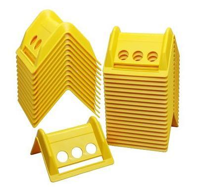 20 Pack Edge Corner Protector for Flatbed Cargo Load-4'' x 6'' | Yellow,Edge Corner Tie Down Protector for Up to 4 Inch Straps,Plastic Tie down Strap Protector for Flatbed Truck Shipping