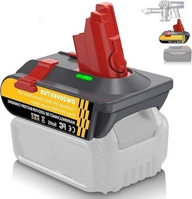 3-in-1 Battery Adapter for Dyson V6+V7+V8 Vacuum Cleaner, Vacuum Adapter Convert for Dewalt 20V Battery to for Dyson V6 V7 V8 Animal Absolute Stick Handheld Vacuum Cleaners(Buckle Type)