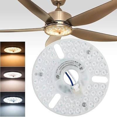 LPHUMEX LED Light Replacement, 5.1inch 22W 3CCT 3000K/4000K/5000K Dimmable Ceiling Fan Light Kits, for Universal Ceiling Fan LED Light Replacement