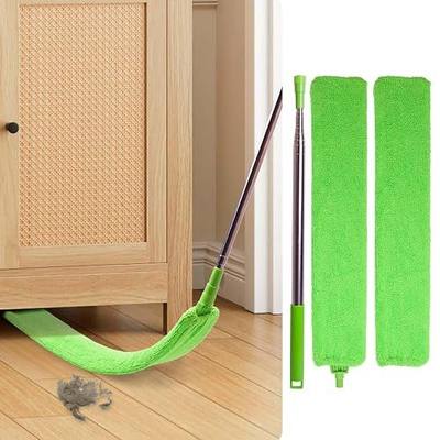 Retractable Gap Dust Cleaner Under Appliance Cleaning Tool, Bafezoze Flat Duster for Under Refrigerator Fridge Stove Couch Bed, Skinny Thin Duster for Tight Spaces