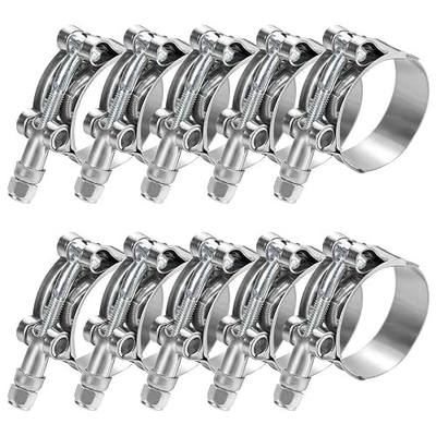 10Pack 304 Stainless Steel T Bolt Hose Clamp 36-44mm for 1.25" Hose ID, Heavy Duty Turbo Radiator Coolant Fuel Line Pipe Clamp Kit