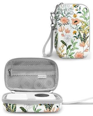 Label Maker Case, EVA Travel Case with Floral Pattern, Compatible with D30, P21, E10, D110 Label Maker, Box Only