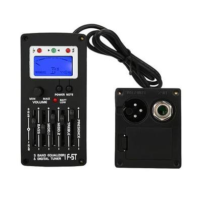 Acoustic Guitar Pickup Preamp System F5T 5band Equalizer Pickup | Electric Guitar Pickup Tuner with Lcd Display for Guitar Volume Control