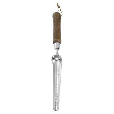 HARFINGTON Seeding Widger 13.6 x 1.26 Stainless Steel Garden Hand Shovel Seed Trowel with Wooden Handle Long & Narrow for Planting Weeding Digging