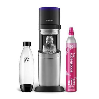 SodaStream E-Duo Sparkling Water Maker (Black) with 60L CO2, 1 BPA- Free Carbonating Bottle and (1)1L Glass Bottle