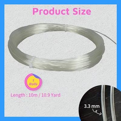 PP Transparent Corset Boning Roll 2-4.2mm 10.9Yd Craft (Trans, 3.3 mm) | Flexible transparent PP plastic boning strips, available 2mm to 4.2mm, 10.9 yard roll for lingerie, formal dress DIY sewing