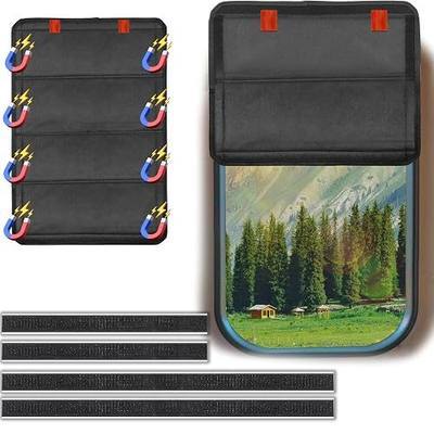 Rv Door Window Shade Cover, Rv Blackout Curtains with Uv Protection(25 * 16 in), New Model Foldable Rv Blackout Window, Cover Camper Door Window Shade(Hook and Loop+Magnetic Version)