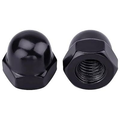 M8-1.25 Hex Head Acorn Cap Nuts, 304 Stainless Steel 18-8 Hexagon Head Acorn Dome Cap Nuts, Black Oxide Finish, Hex Drive, 10 PCS