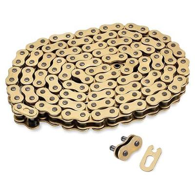 Gold 520 X-Ring Motorcycle Chain 118 Links for KTM Husqvarna Yamaha with Connecting Master Link - Enhanced Durability & Universal Fit