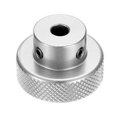 uxcell Anodization Aluminum Alloy Handwheel 6mm Bore 30mm OD Knurled Knob Turning Handle with Wrench for Milling Machine Lathe Slide Displacement Platform