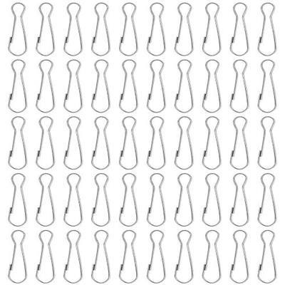 Mini Skater Small 304 Stainless Steel Sping Hooks Rust-Proof Lanyard Snap Clip Hooks for ID Badge Holder Lanyards Key Chain DIY Crafts (50, 38mm/1 1/2Inch)