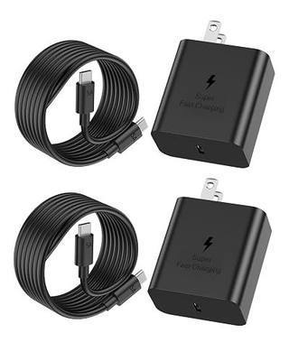 45W USB-C Charger, Super Fast Charger Type C, with C Cable for Samsung Galaxy S25/S25 Ultra/S25+/S24 Ultra/S24/S24+/S23 Ultra/S22 Ultra (2 Pack, 5FT)