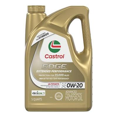 Castrol EDGE Extended Performance 0W-20 Advanced Full Syn Motor Oil 5 Qt