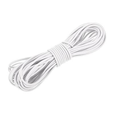 DMiotech 3/16 Inch Shock Cord, 50 Feet White Bungee Cord Tent Pole Shock Cord Round Elastic Kayak Rope Stretch String Marine Grade Heavy Polyester for DIY Projects Tie Downs
